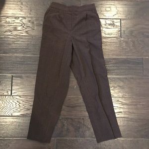 Brown and Black Plaid High Waisted H&M Pants